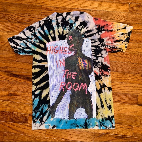 TRAVIS SCOTT - CACTUS JACK highest in the room tie dye t-shirt - Picture 1 of 3